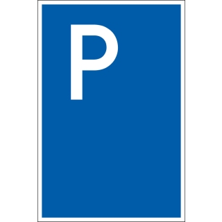 Parkplatzschild: ohne Zusatztext, versch. Materialien und Größen
