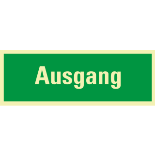 PERMALIGHT power Rettungszeichen: Ausgang, ASR A2.3, Folie lang nachleuchtend, 297 x 105 mm