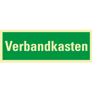 PERMALIGHT power Rettungszeichen: Verbandkasten, ASR A2.3, Folie lang nachleuchtend, 297 x 105 mm
