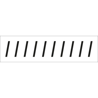 Schrägstrich für Ziffern und Buchstaben, weiß-schwarz, Folie mit Oberflächenschutz, 10 St./Bogen