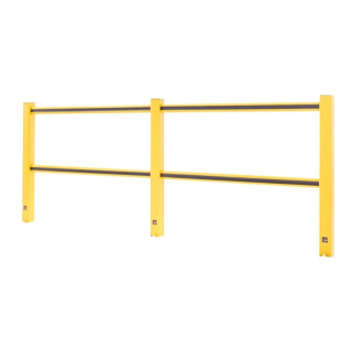 Schutzgeländer Light Flex Impact , zum Aufdübeln, gelb-schwarz, Kunststoff, 2500 mm x 1150 mm, 1 Stück