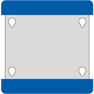 Selbstklebende Boden-Beschriftungstasche, geschlossen, versch. Farben und Größen, PVC, 10 St. / Verpackungseinheit