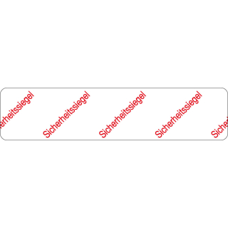 Sicherheitssiegel mit Text Sicherheitssiegel, weiß-rot