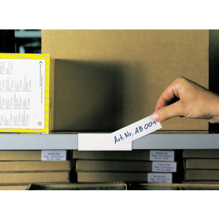 Start-Set Etikettenhalter und Papieretiketten zum Selbstbeschriften, diverse Größen, 100 St./Verpackungseinheit