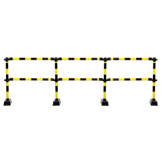 Start-Set Express-Absperrung 3m, 1 m-Modul / 2 m-Erweiterung, 4 Füße, versch. Farben, PVC, 940 mm