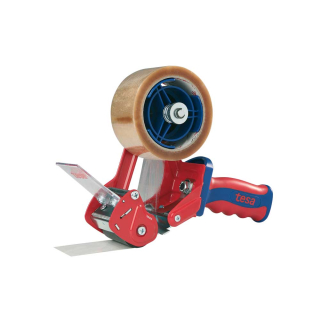 tesa® Handabroller 6400 COMFORT, verdecktes Messer, für Rollen bis 50 mm Breite und Kerndurchmesser von 76 mm, 1 Stück