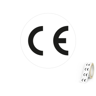 CE-Kennzeichen, rechteckig, silber-schwarz, Aluminium