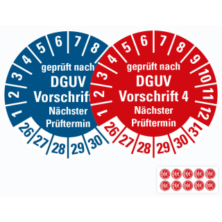 Prüfplakette geprüft nach DGUV Vorschrift 4 Nächster Prüftermin
