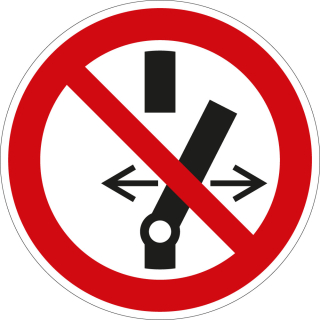 Verbotsschild Schalten verboten
