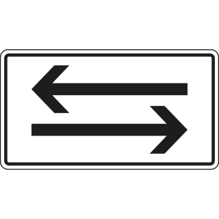 Verkehrszeichen 1000-30, Pfeil links- und rechtsweisend, Aluminium RA0 reflektierend, 420 mm x 231 oder 600 x 330 mm, 1 Stück
