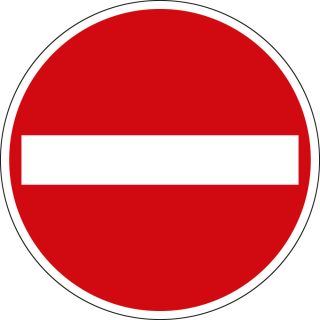 Verkehrszeichen-Nr. 267, Verbot der Einfahrt, verschiedene Materialien & Größen, nur als Einzelstück