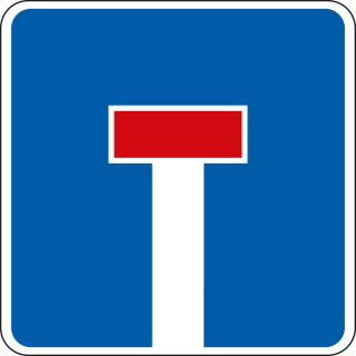 Verkehrszeichen-Nr. 357, Sackgasse, Aluminium reflektierend RA0/RA1