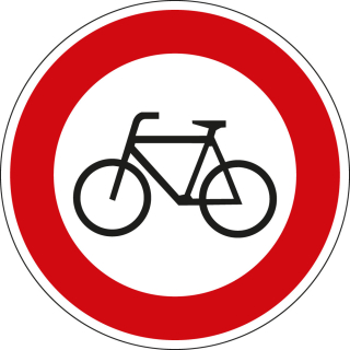 Verkehrszeichen: Verbot für Radverkehr, Nr. 254, Aluminium RA0/RA1/RA2 reflektierend, Ø 600 mm, 1 Stück