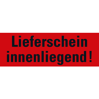 Verpackungsetikett: Lieferschein innenliegend!, versch. Farben und Materialien, 147 mm x 50 mm, 250 St./Rolle
