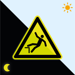 Warnschild Absturzgefahr