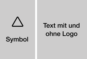 Symbol links, Text rechts