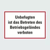 Kategorie Betreten verboten-Schild mit Text image