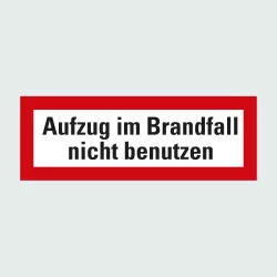 Kategorie Feuerwehrschilder für Aufzüge image