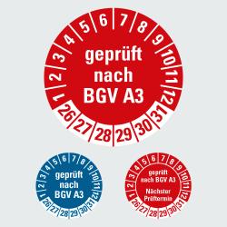 Kategorie Prüfplaketten nach BGV A3 image