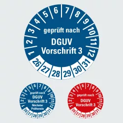 Kategorie Prüfplaketten nach DGUV Vorschrift 3 image