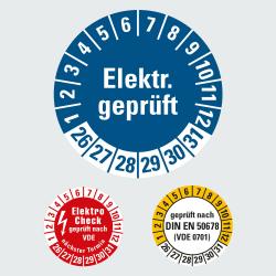 Kategorie Prüfplaketten für elektrische Prüfungen image