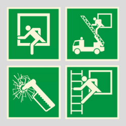 Kategorie Notausstieg-Schilder image