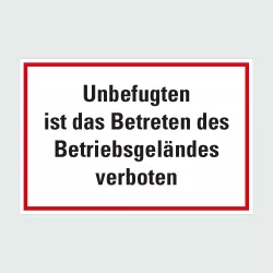 Kategorie Betreten verboten-Schild mit Text image