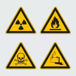 Kategorie Strahlung / Gefährliche Stoffe - Warnschilder image
