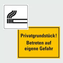 Kategorie Hinweisschilder für Betriebsgelände und Zutritte image