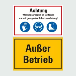 Kategorie Hinweisschilder für Maschinen und Anlagen image