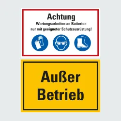 Kategorie Hinweisschilder für Maschinen und Anlagen image