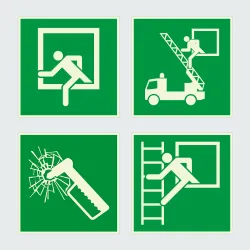 Kategorie Notausstieg-Schilder image