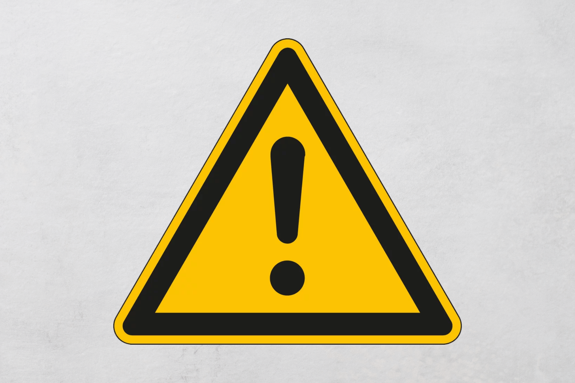 Warnschilder mit Ausrufezeichen