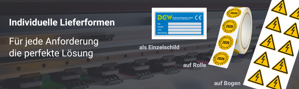 Individuelle Lieferformen: Rolle, Bogen oder Einzelschild – für jede Anforderung die perfekte Lösung