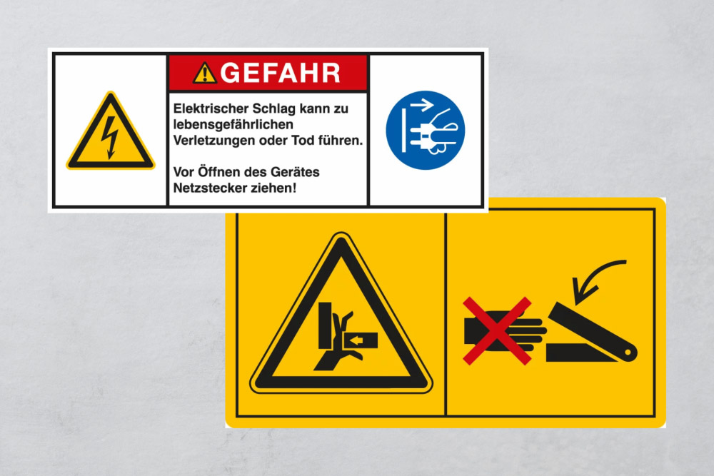 Produktsicherheitsschild