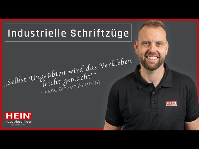 Industrielle Schriftzüge