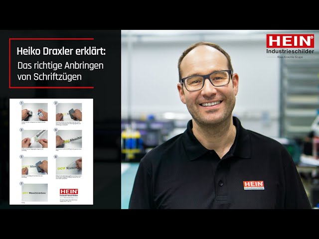 Richtiges Anbringen von Schriftzügen