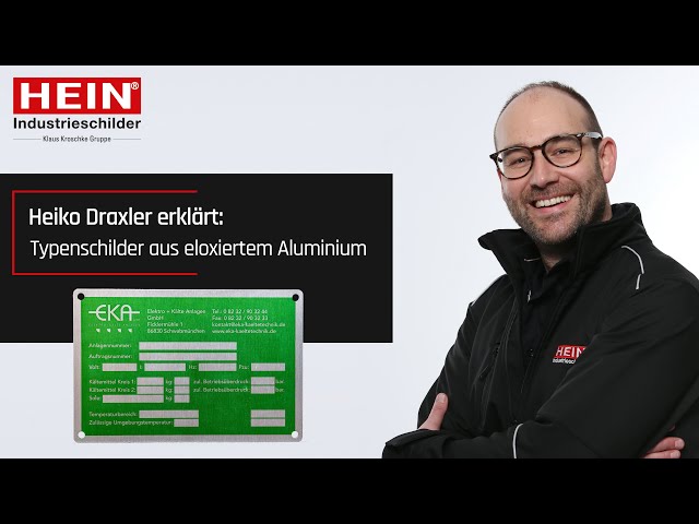 Typenschilder aus eloxiertem Aluminium