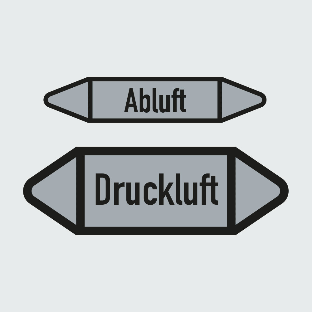 Hauptbild der Kategorie Rohrleitungsetiketten Durchflussstoff Luft und Vakuum: Klicken Sie auf das Bild, um zur Produktliste zu gelangen.