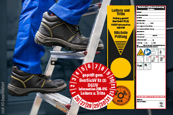 Prüfung und Kennzeichnung von Leitern und Tritten für maximale Sicherheit