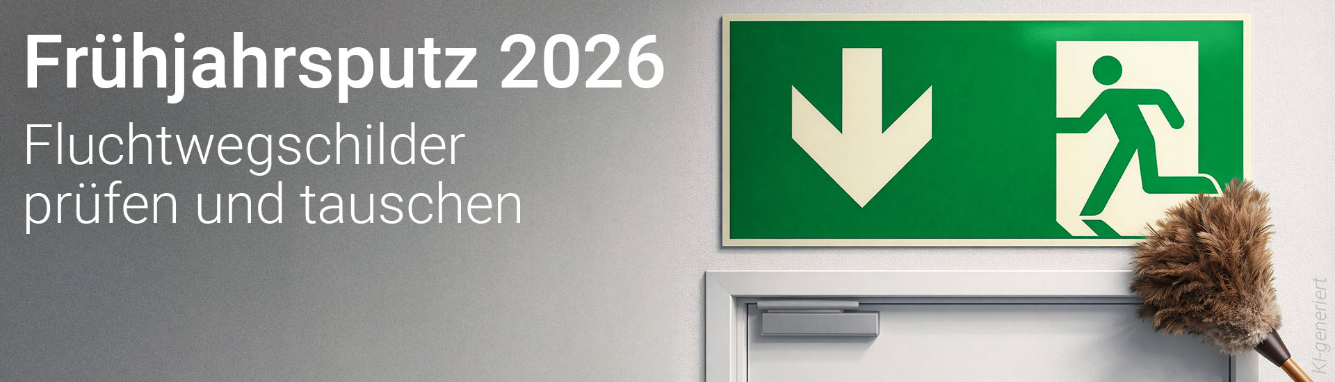 Sauberkeit ist gut, Sicherheit ist besser – Warum Sie beim Frühjahrsputz unbedingt Ihre Fluchtwegschilder prüfen sollten