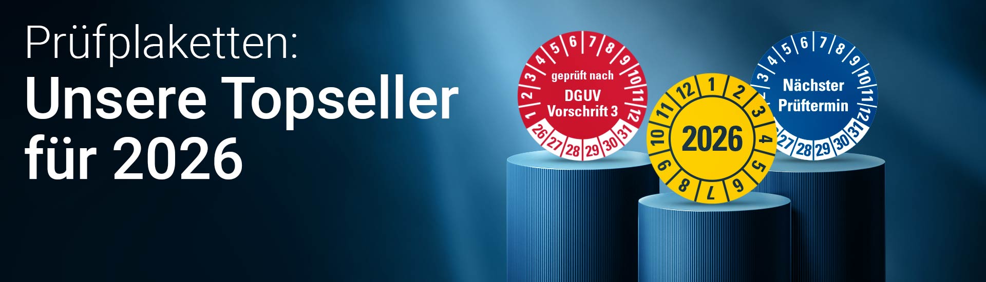 Prüfplaketten 2026 – Mit unseren Topsellern ins neue Jahr starten!