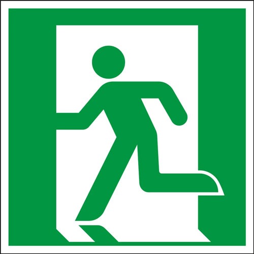 Rettungszeichen Notausgang rechts