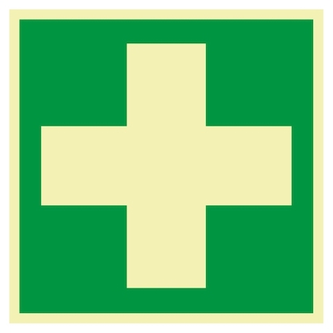 Erste-Hilfe-Kreuz als Schilder oder Aufkleber
