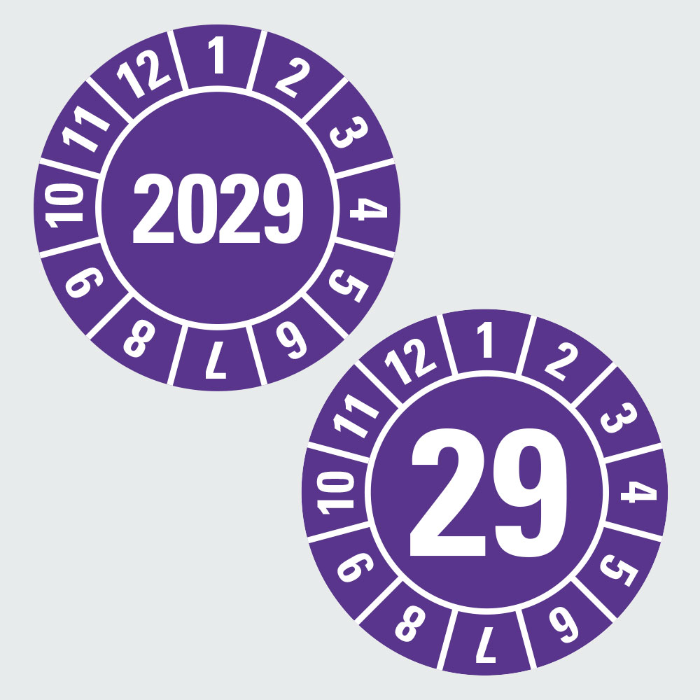 Hauptbild der Jahresprüfplaketten 2029: Klicken Sie auf das Bild, um zur Seite des Vaterartikels zu gelangen.