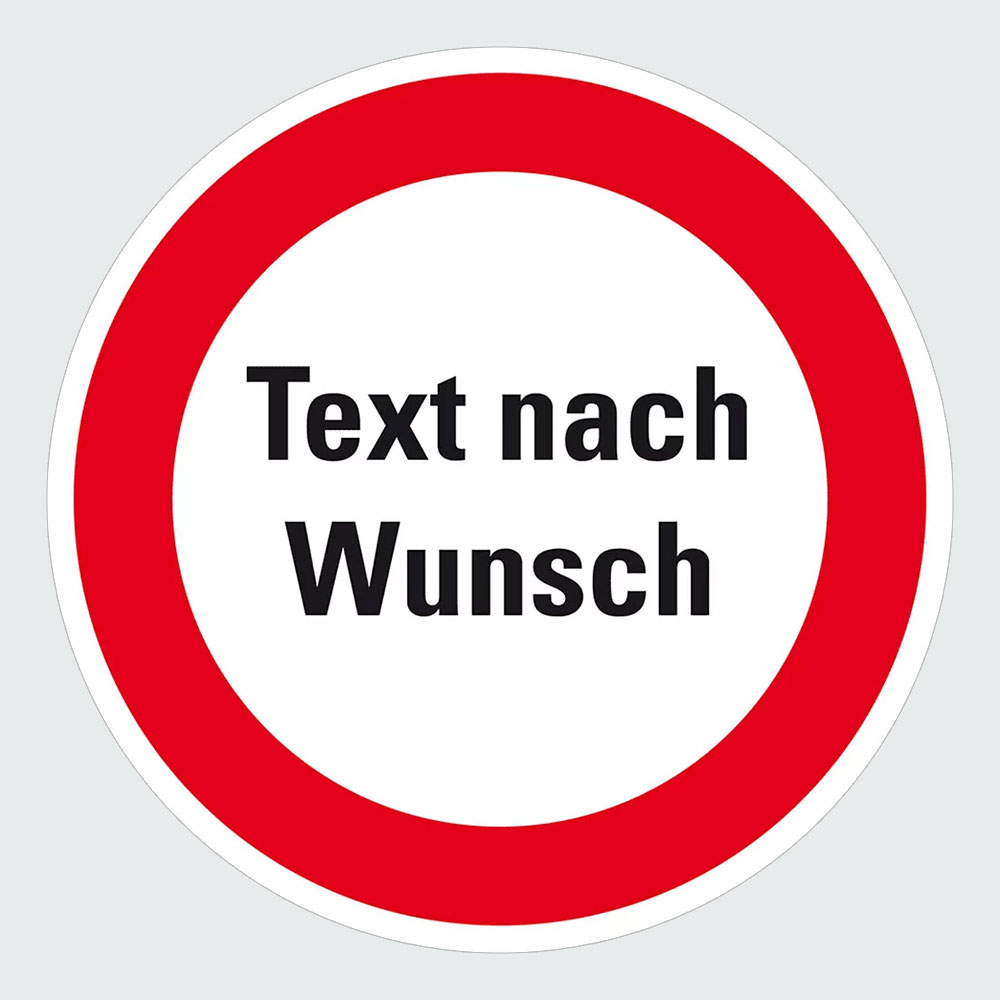Hauptbild der Kategorie "Individuelle Verbotsschilder" Klicken Sie auf das Bild, um zur Produktliste zu gelangen.