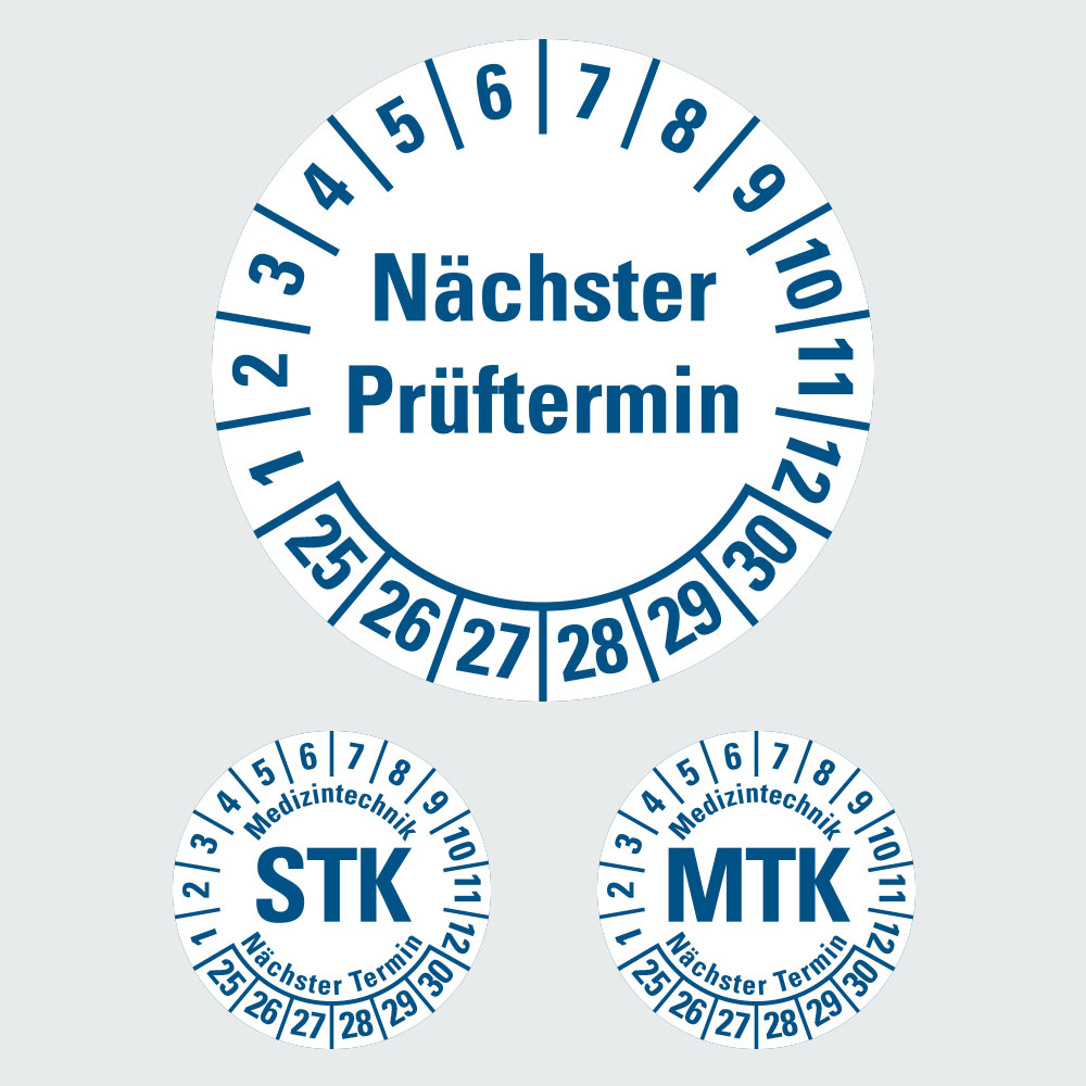 Prüfplakette für Medizintechnik und Labore