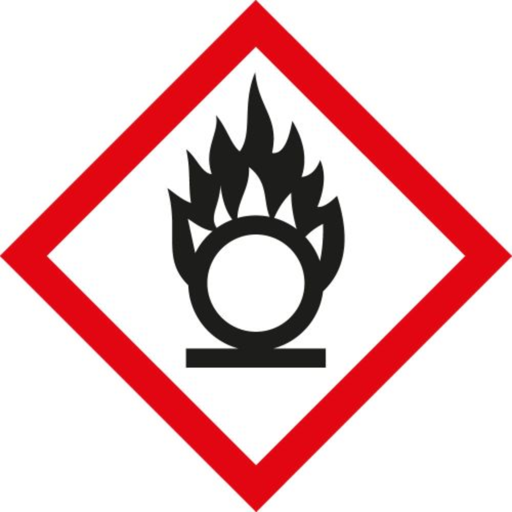 Symbol Flamme über Kreis GHS