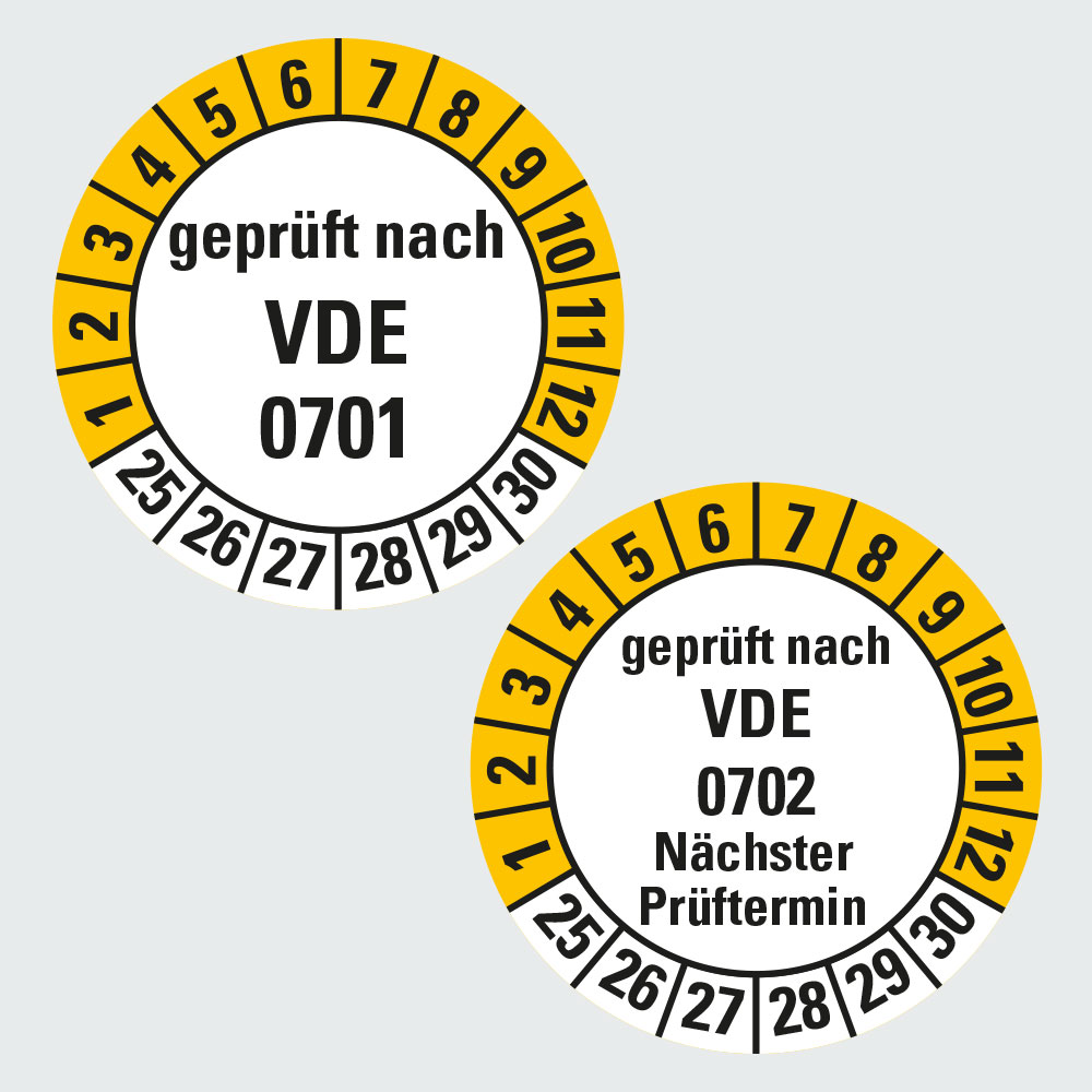Hauptbild der Pruefplakette 'Geprueft nach VDE': Klicken Sie auf das Bild, um zur Produktliste zu gelangen.