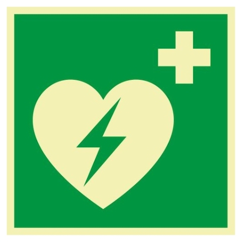 Rettungszeichen: Automatisierter externen Defibrillator